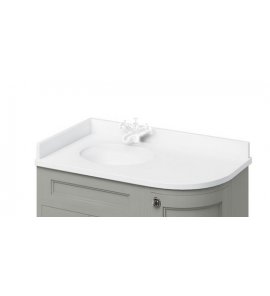 Burlington Minerva Blat z umywalką podblatową 106x62,5 Lewy Biały BW98L