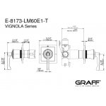 Graff Vignola Bateria natryskowa 2-drożna podtynkowa - element zewnętrzny Chrom E-8173-LM60E1-T