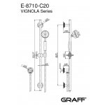 Graff Vignola Zestaw natryskowy na drążku Chrom E-8710-C20