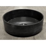 Galatea Design Marmar Umywalka betonowa stawiana na blat ∅36 cm black matt/czarny mat GDM1266MB