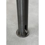      Gessi Ingranaggio Bateria umywalkowa wysoka z długą wylewką i korkiem Black Metal Brushed PVD 63505.707