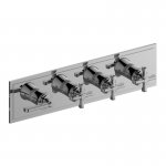 Graff Vignola Bateria natryskowa podtynkowa 4-uchwytowa - element zewnętrzny Chrom E-8179HH-LM60C20-T