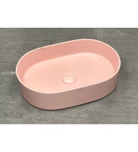 Galatea Design Bujur Umywalka 50x34 z korkiem klik-klak różowy mat/pink matt GDM5034TMP W MAGAZYNIE!!