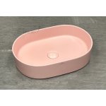Galatea Design Bujur Umywalka 50x34 z korkiem klik-klak różowy mat/pink matt GDM5034TMP W MAGAZYNIE!!