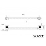 Graff Vignola Poręcz ścienna 610 mm Chrom E-19524