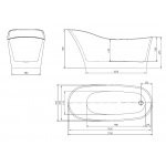  Galatea Design Amalfi Wanna wolnostojąca 170x75 biały połysk GWAMA170.GPB.WH 