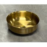      Galatea Design Bowl Umywalka stalowa stawiana Ø40 z korkiem klik-klak Brushed gold GD54602BRG WYPRZEDAŻ EKSPOZYCJI!!
