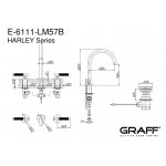 Graff Harley Bateria umywalkowa 3-otworowa z korkiem automatycznym Chrom E-6111-LM57B