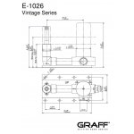 Graff Harley Element podtynkowy baterii umywalkowej 2-otworowej E-1026