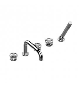 Graff Harley Bateria wannowa 5-otworowa z zestawem prysznicowym Chrom E-6751-C19B