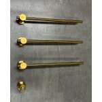 Galatea Design Balance Grzejnik elektryczny 49 cm 3-el. z przyciskiem zasilania brushed gold GDD1A01BRG