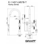 Graff Harley Bateria wannowa wolnostojąca z zestawem natryskowym Chrom E-11457-LM57B-T