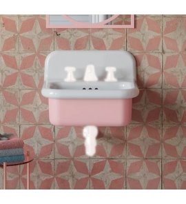  Bleu Provence True Colors Lite Umywalka wisząca 50x46 white pastel pink TC2L50C