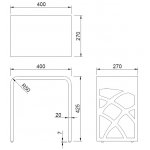   Galatea Design Taboret 40x27 czarny mat GDSTOOLMBM