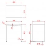   Galatea Design Taboret 40x30 biały mat GDSTOOLBWM W MAGAZYNIE!!