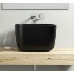  Relax Design Bonzo Series Umywalka stawiana 48x42 z korkiem black matt BONZOMLX05MATT