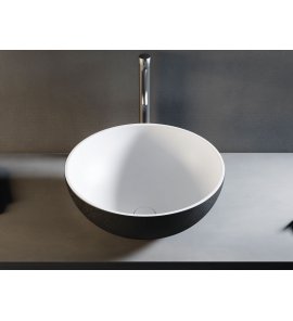  Relax Design Choto Bio Umywalka stawiana Ø43,2 z korkiem white matt/antracite CHOTOBIOLX01ANTRACITEMATT