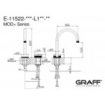 Graff MOD+ Bateria umywalkowa 2-otworowa PROGRESSIVE Chrom E-11522-R1-L1