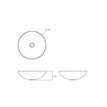 Relax Design Choto S Umywalka stawiana Ø39 z korkiem white matt CHOTOSLX01MATT