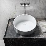 Relax Design Estro Umywalka stawiana 40x42,5 z korkiem white matt ESTROLX01MATT