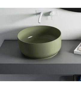  Relax Design Horizon Series Umywalka stawiana ∅42 z korkiem green leaf matt HORIZON42LX12MATT