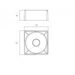 Relax Design Inside Out Umywalka stawiana 42x42 z korkiem white matt INSIDEQLX01MATT