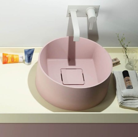  Relax Design Inside Out Umywalka stawiana ∅42 z korkiem flesh pink matt INSIDECLX15MATT
