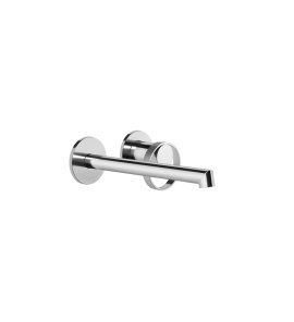 Gessi Anello Bateria umywalkowa ścienna z długą wylewką bez korka część zewnętrzna chrom 63383.031