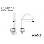 Graff MOD+ Wylewka wannowa nablatowa Chrom E-11569-T