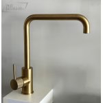      Hotbath Fellow Bateria zlewozmywakowa jednouchwytowa Brushed brass PVD CX041.BBP WYPRZEDAŻ MAGAZYNOWA!!