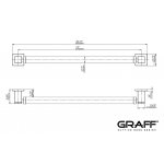 Graff Luna Poręcz ścienna 610 mm Chrom E-9624