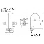 Graff Sade Bateria umywalkowa z zaworami w ścianie Chrom E-1812-C14U-T