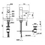 Gessi Habito Bateria umywalkowa z korkiem finox 70401.149