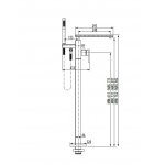 Graff Solar Bateria wannowa wolnostojąca z zestawem prysznicowym Chrom E-3754-LM31N-T