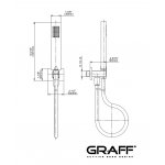Graff Solar Zestaw natryskowy podtynkowa z deszczownicą ścienną 250x250 mm z zestawem natryskowym Chrom SOL01