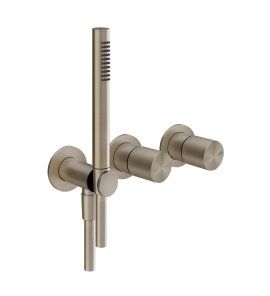 Gessi Habito Bateria prysznicowa z przełącznikiem 2-drożnym ze słuchawką i wężem element zewnętrzny finox 70038.149