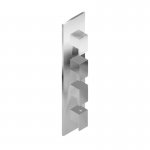 Graff Solar Bateria natryskowa podtynkowy 4-uchwytowa - element zewnętrzny Chrom E-8059-LM31E0-T