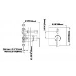 Graff Immersion Bateria natryskowa podtynkowa z przełącznikiem - element zewnętrzny Chrom E-7090-LM40N-T