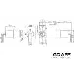 Graff Immersion Zestaw natryskowy podtynkowa termostatyczna z deszczownicą ścienną 250x250 mm z zestawem natryskowym Chrom IME03