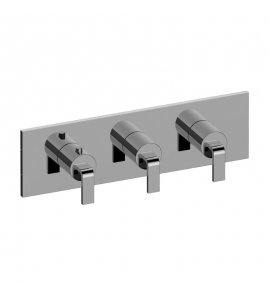 Graff Immersion Bateria natryskowa podtynkowy 3-uchwytowa - element zewnętrzny Chrom E-8057H-LM40E0-T