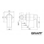 Graff Incanto Rozdzielacz 3-drożny z funkcją odcięcia podtynkowy - element zewnętrzny Chrom E-8066-LM55S-T