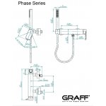 Graff Phase Bateria natryskowa ścienna z zestawem prysznicowym Chrom EX-6672-LM45W