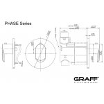 Graff Phase Zestaw natryskowy termostatyczny z zaworem 2-drożnym podtynkowy z deszczownicą Ø 252 mm z zestawem prysznicowym - element zewnętrzny Chrom PHA03