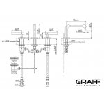Graff Terra Bateria umywalkowa 3-otworowa z korkiem automatycznym Chrom E-6710-LM62B