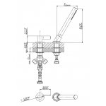 Graff Terra Zestaw prysznicowy 2-otworowy Chrom E-6156-LM46B