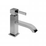 Graff Qubic Bateria umywalkowa jednouchwytowa 120 mm z korkiem automatycznym Chrom E-6202D-LM39M