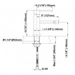 Graff Qubic Bateria bidetowa jednouchwytowa Chrom E-6261-LM38M