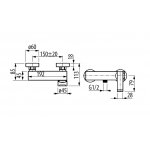 Graff Qubic Bateria natryskowa bez zestawu prysznicowego Chrom EX-3771-LM39W