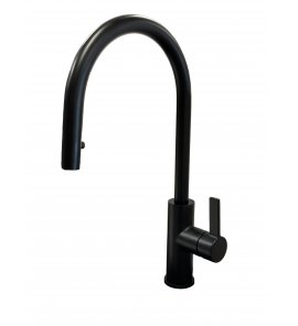 Galatea Design Ginger Bateria kuchenna z wyciąganą wylewką Czarny mat GDDGA291MB