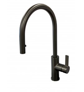 Galatea Design Ginger Bateria kuchenna z wyciąganą wylewką Gunmetal GDDGA291MG
